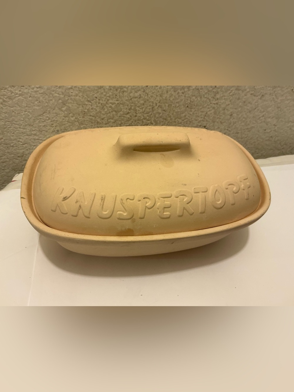 Vintage Knuspertopf Clay Roaster Bread Baker w Lid - McRowell Ceramics W Germany